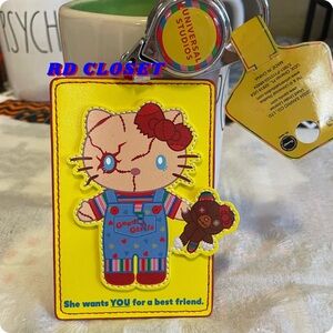 Universal Studios Halloween Horror Nights 2024 Hello Kitty Chucky ID Badge Reel.